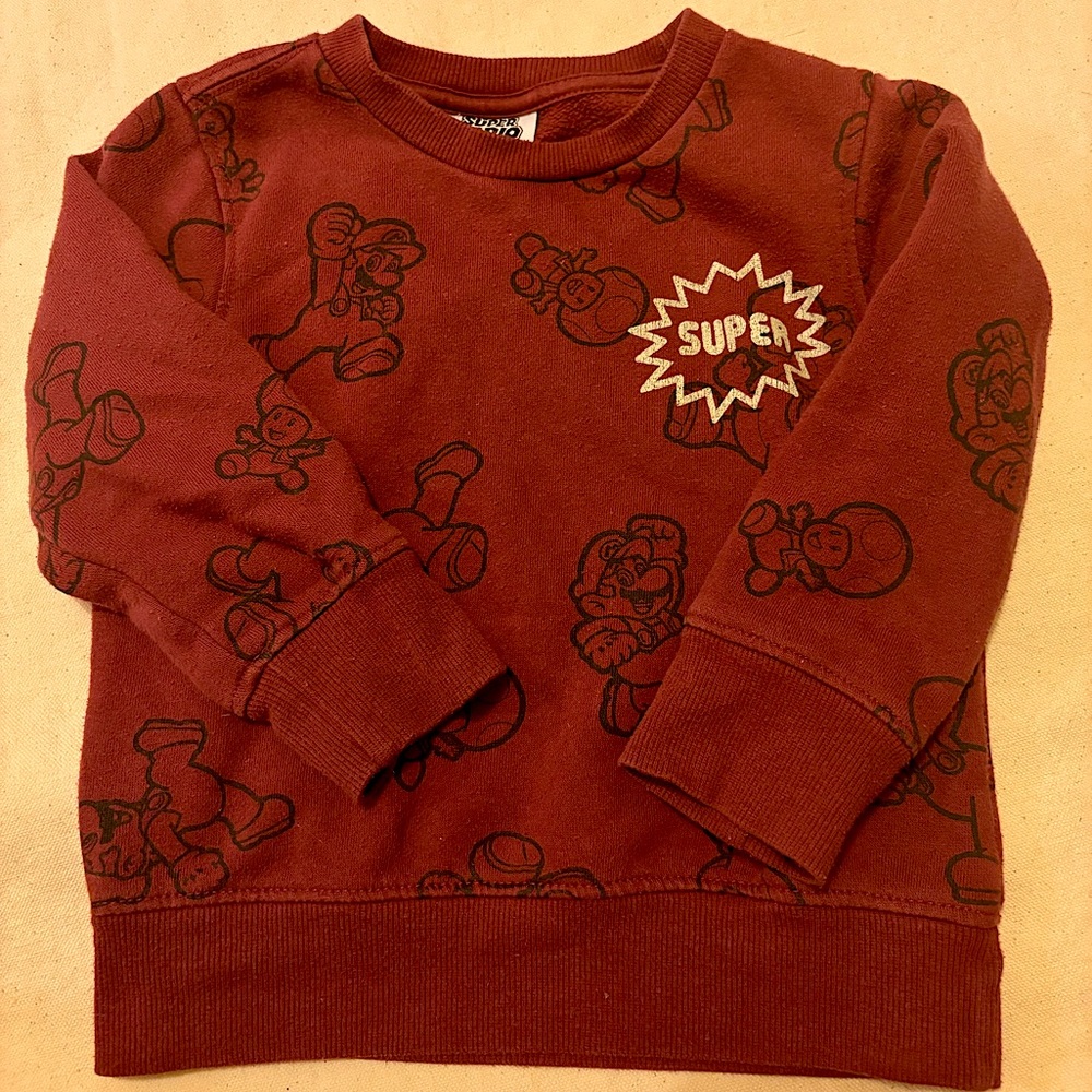 GAP Kids ombré sweatshirt & super Mario’s sweatshirt 2T